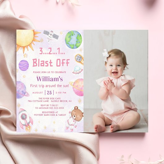 Astronauten Weltraum erste Reise um die Sonne zum  Einladung