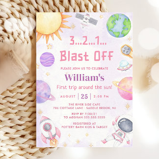 Astronauten Weltraum erste Reise um die Sonne zum Einladung