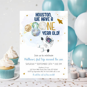 Astronauten Weltraum erste Reise um die Sonne zum  Einladung