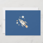 Astronauten Weltraum erste Reise um die Sonne zum Einladung (Rückseite)