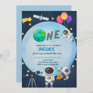 Astronauten Weltraum erste Reise um die Sonne zum Einladung