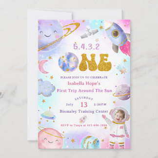 Astronauten Weltraum erste Reise um die Sonne zum Einladung