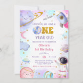 Astronauten Weltraum erste Reise um die Sonne zum  Einladung (Vorderseite)