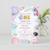 Astronauten Weltraum erste Reise um die Sonne zum  Einladung (Stehend Vorderseite)