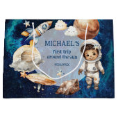 Astronauten Weltraum Erste Reise um die Sonnenkorb Große Geschenktüte (Vorderseite)