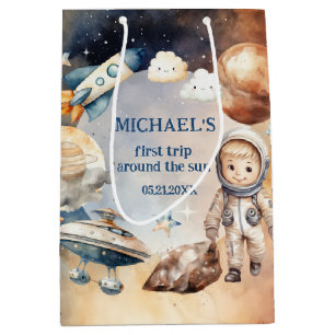 Astronauten Weltraum Erste Reise um die Sonnenkorb Mittlere Geschenktüte