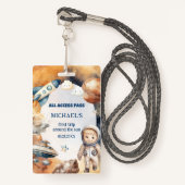 Astronauten Weltraum Erste Reise um die Sun-ID-Kar Ausweis (Vorderseite mit Schlüsselband)