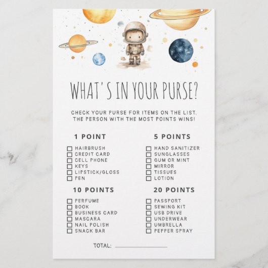 Astronauten Weltraum Was ist in eurem Handspiel? (Vorderseite)