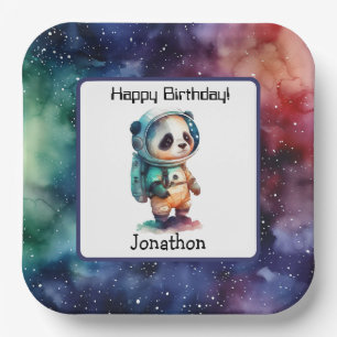 Astronauten Weltraumbahnpapier-Platte Pappteller