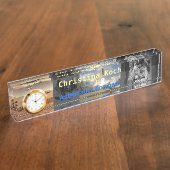 Astronauten Weltraumforschung Gray Thema Custom Namensplakette (Seite)