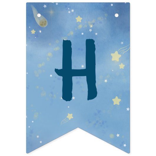 Astronauten Weltraumplaneten Geburtstag Wimpelkette (Zweite Fahne)