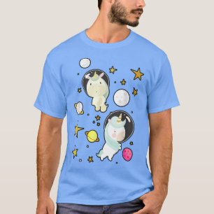 Astronauten Weltraumplaneten Magische Einhorn-Lieb T-Shirt