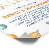 Astronauten Weltraumzeitkapsel Junge Geburtstag Poster (Ecke)