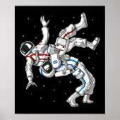 Astronauten-Wrestling Poster (Vorne)