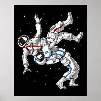 Astronauten-Wrestling Poster