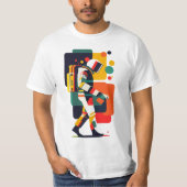 Astronautenabenteuer, Kosmonaut im Weltraum T-Shirt (Vorderseite)