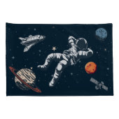 Astronautenabkühlung im Weltraum Kissenbezug (Rückseite-Rechts)