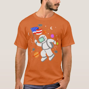 Astronautenamerikanische Flaggenflugzeuge 1 T-Shirt