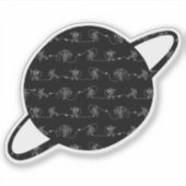 Astronautenaufkleber Aufkleber (Vorderseite)