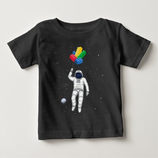 Astronautenbauer, Gebäude-Blöcke Baby T-shirt (Vorderseite)