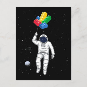 Astronautenbauer, Gebäude-Blöcke Postkarte