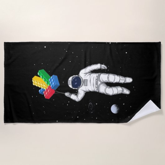 Astronautenbauer, Gebäude-Blöcke Strandtuch (Vorderseite)