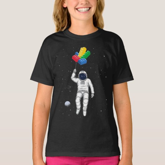 Astronautenbauer, Gebäude-Blöcke T-Shirt (Vorderseite)