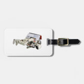 Astronautenbild für den Gepäck-Tag-Leder-Gurt Gepäckanhänger (Vorderseite horizontal)