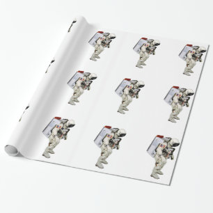 Astronautenbild für glänzendes Papier Geschenkpapier