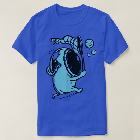 Astronautenbubble-Cartoon T-Shirt (Design vorne)