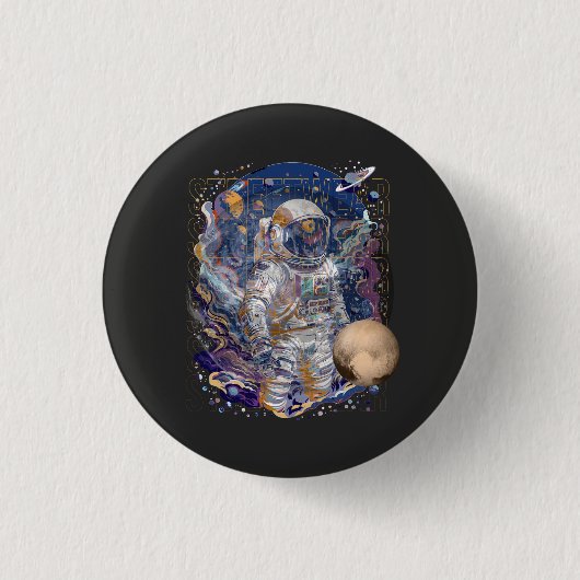 Astronautendesign Button (Vorderseite)