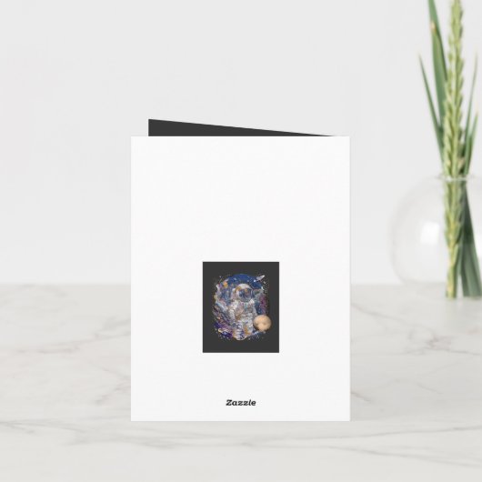 Astronautendesign Einladung (Rückseite)