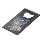 Astronautendesign Geldbeutel Flaschenöffner (Vorderseite Schrägansicht)