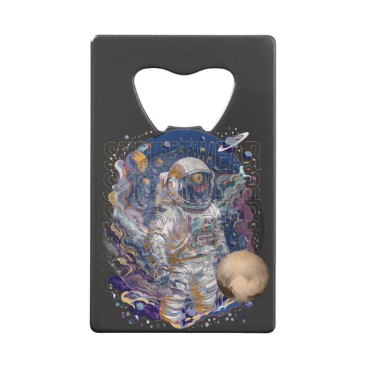 Astronautendesign Geldbeutel Flaschenöffner (Rückseite)