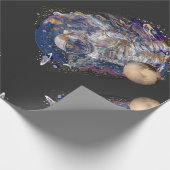 Astronautendesign Geschenkpapier (Ecke)
