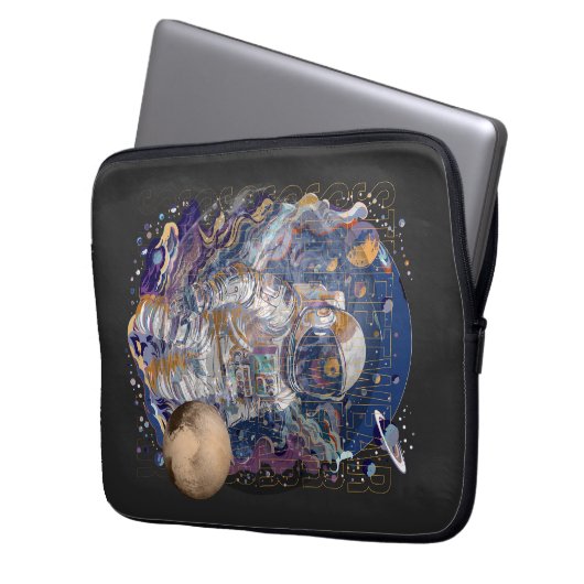 Astronautendesign Laptopschutzhülle (Vorderseite Links)
