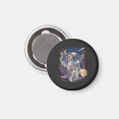Astronautendesign Magnet (Vorderseite/Rückseite)