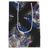 Astronautendesign Mittlere Geschenktüte (Rückseite)