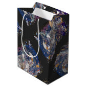 Astronautendesign Mittlere Geschenktüte (Rückseite Schrägansicht)