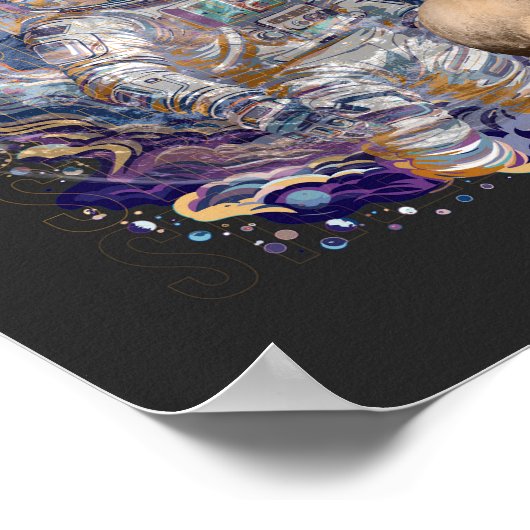 Astronautendesign Poster (Ecke)