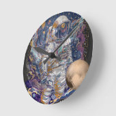 Astronautendesign Runde Wanduhr (Winkel)