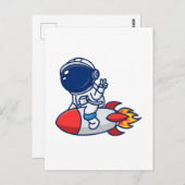 Astronautenfahrt Postkarte (Vorne/Hinten)