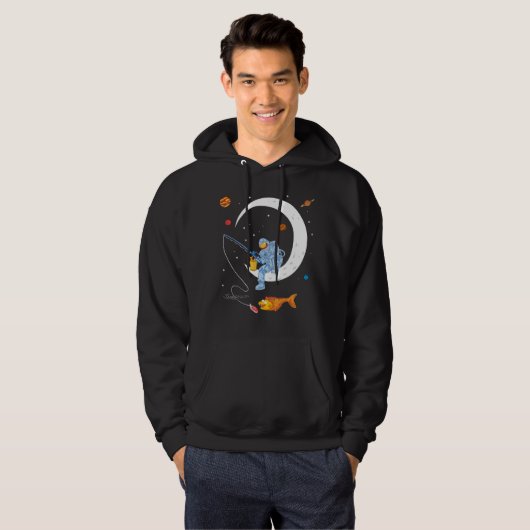 Astronautenfischerei Hoodie (Vorne ganz)