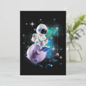 Astronautenfischerei in der Weltraumgalaxie Save The Date (Stehend Vorderseite)