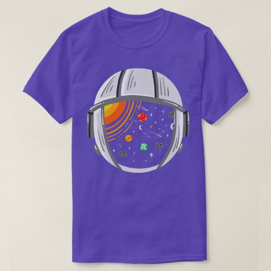 Astronautenflugzeuge im Weltraum T-Shirt (Design vorne)