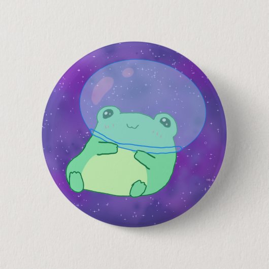 Astronautenfrosch Button (Vorderseite)