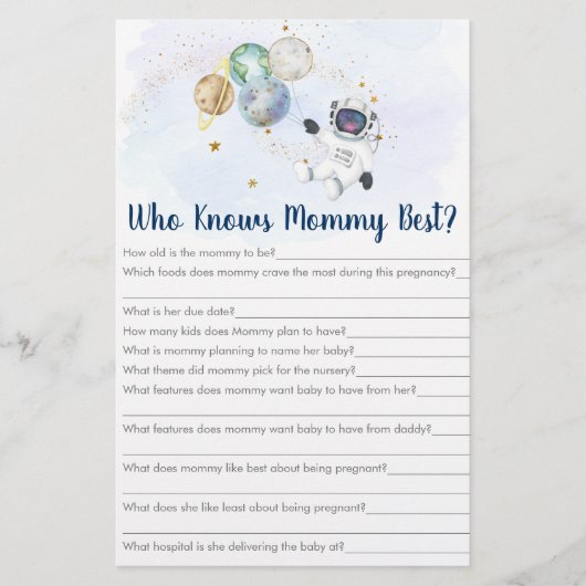 Astronautengalaxie, die Mommy Best Game kennt (Vorderseite)