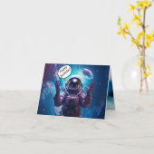 Astronautengalaxie Geburtstagskarte Faltkarte Karte (Gelbe Blume)