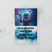 Astronautengalaxie Geburtstagskarte Faltkarte Karte (Innenseite)