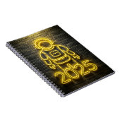 Astronautengelber Neon 2025 Notebook Notizblock (Rechte Seite)